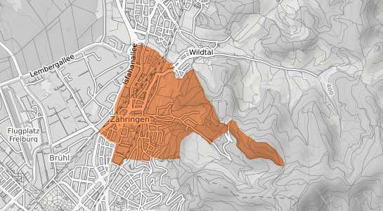 Mietspiegelkarte Freiburg im Breisgau Z&auml;hringen